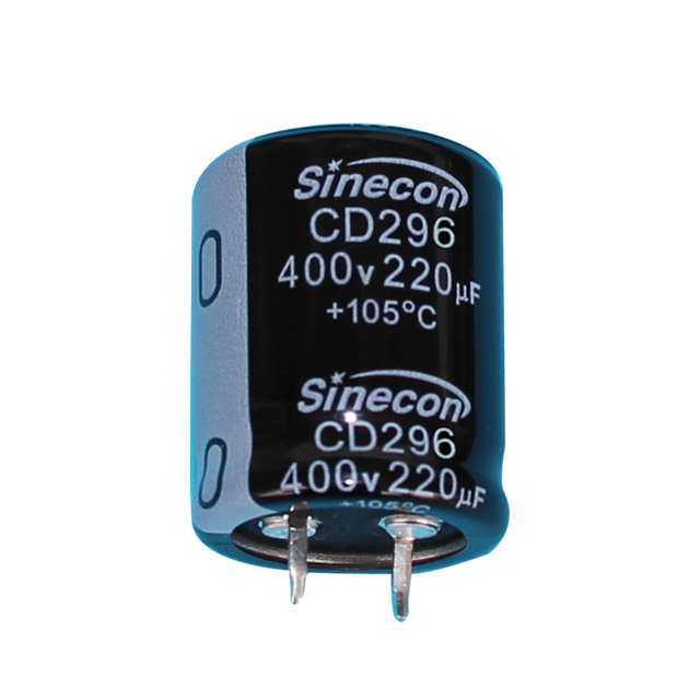 CD296 Low Leakage, Lightning-Resistant Snap-In Aluminum Electrolytic Capacitor